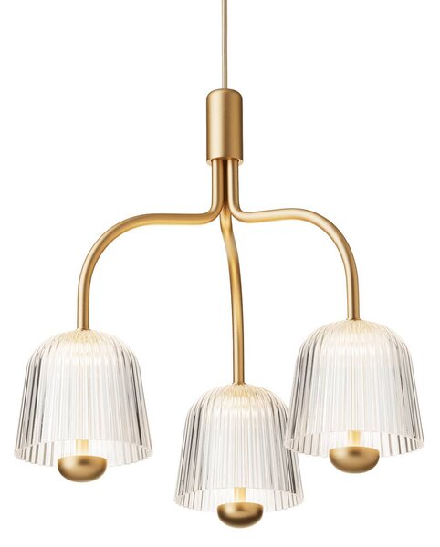 Nuura Aps Lampada a sospensione Asteea, dimmerabile, Ottone / Oro, Soggiorno / Sala da pranzo, Metallo, Scandinavo, Lampada a sospensione