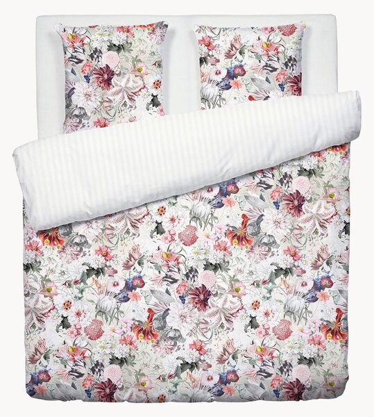 Set lenzuola in raso di cotone Fleurs Éclatantes, varie misure