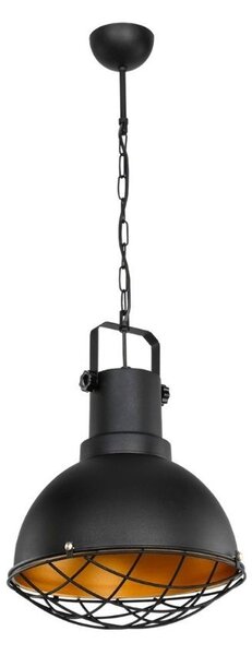 Lampada a sospensione Tonya stile industriale nero