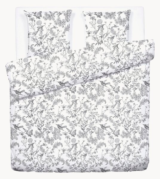 Set copripiumino in raso di cotone Colibri Floral, varie misure