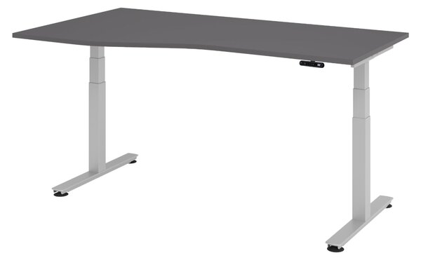 Scrivania elettrica bümö XDSM - Struttura: argento, decorazione: grafite, dimensioni: 180 x 100 cm