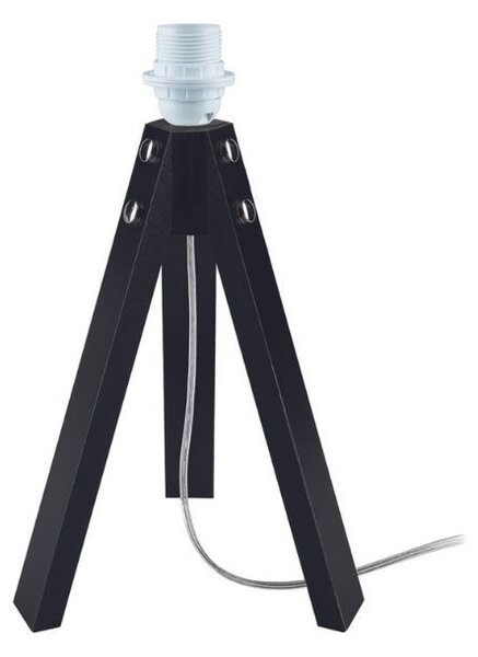 Lampada da tavolo treppiede Deco legno nero