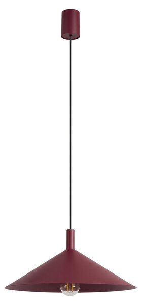Lampada a sospensione NOX 40 bordeaux 1xE27 15W acciaio 135x40x40cm Sollux Lighting