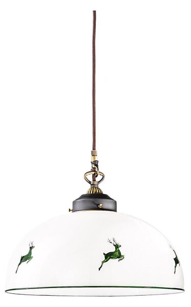 Kolarz 731.32.102 - Lampadario a sospensione con filo NONNA 1xE27/75W/230V diametro 36 cm cervo verde