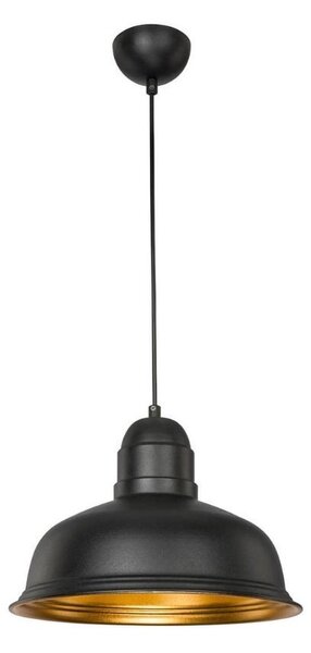 Lampada a sospensione Kumbet metallo nero interno oro