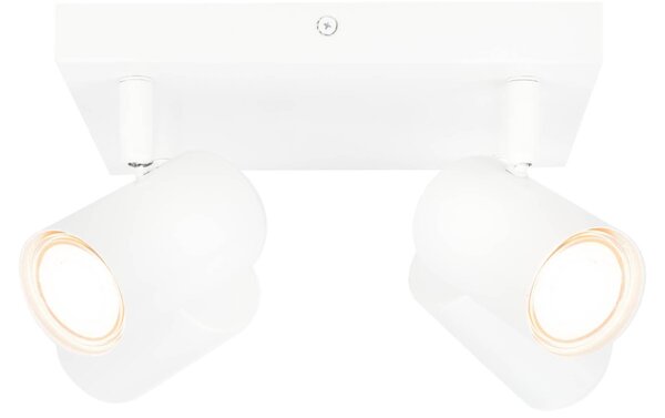 Ledvion, plafoniera LED bianca, quadrata, 4 luci, attacco GU10, 3W, luce bianca neutra