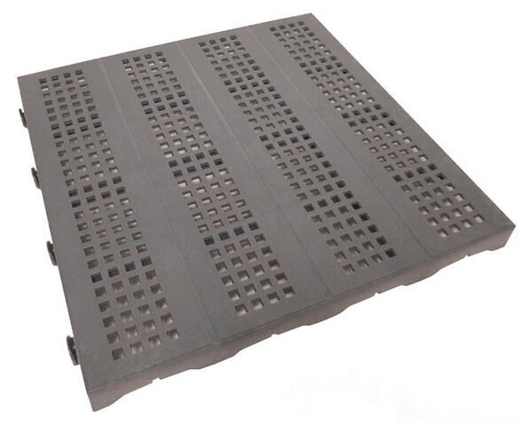 Set 10 Piastrelle in Plastica da Esterno 40 x 40 cm Forata