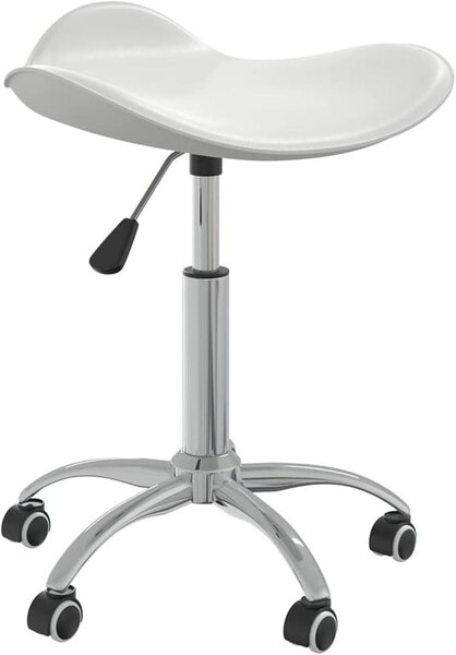 Sedia da ufficio bianca in ecopelle, sedia da ufficio, poltrona relax, sedia da scrivania per soggiorno, ufficio, camera da letto, modello 3088555