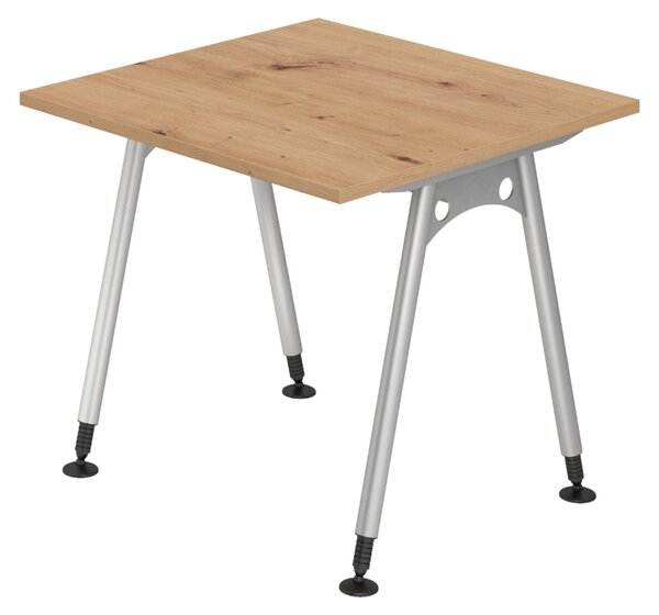 Bümö Scrivania Serie A - Decorazione: rovere nodoso, dimensioni: 80 x 80 cm