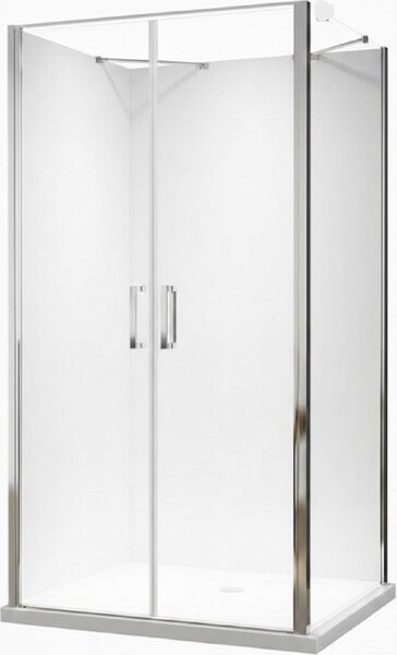Glaswerk Westfalen - Cabina doccia angolare, vetro trasparente, 90x90x90x195 cm