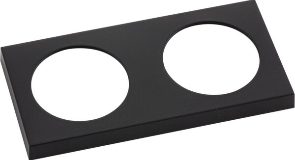 Berker Integro Pure telaio per presa di corrente a 2 ganci, KS nero opaco