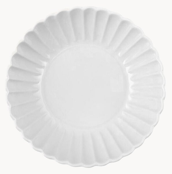 Set di 6 piatti fondi con scanalatura in rilievo Lotus