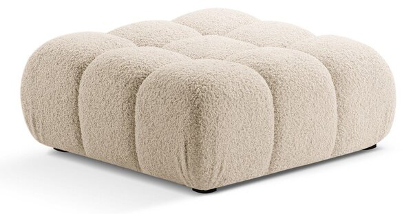 Poggiapiedi modulare beige in tessuto bouclé Bellis - Micadoni Home