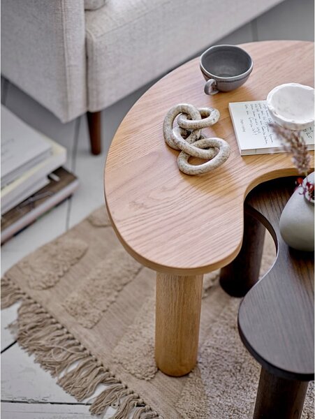 Tavolino in legno di caucciù marrone scuro 36x53 cm Luppa - Bloomingville