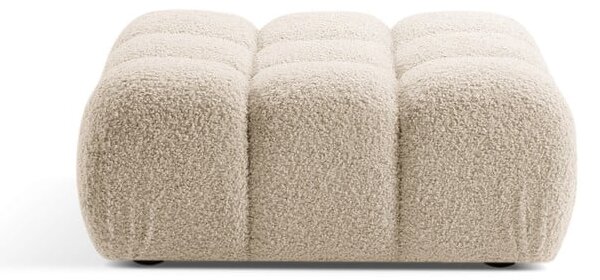Poggiapiedi modulare beige in tessuto bouclé Bellis - Micadoni Home