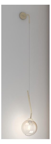 L-LINE APPLIQUE MODERNA E ORIGINALE METALLO SABBIA CON VETRO AMBRA LAMPADINA ATTACCO E27