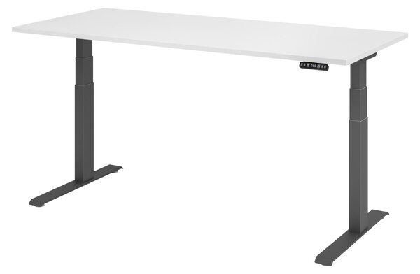 Scrivania elettrica bümö XDKB - Decorazione: bianco, struttura: grafite, dimensioni: 180 x 80 cm