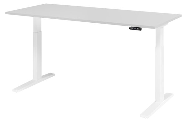 Scrivania elettrica bümö XMKA - Decorazione: grigio, dimensioni: 180 x 80 cm, struttura: bianco