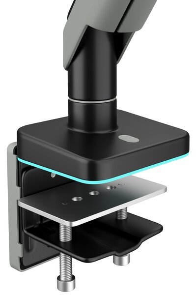 Supporto per monitor da 49" grigio-nero con LED RGB X-ARM