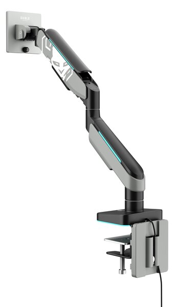 Supporto per monitor da 49" grigio-nero con LED RGB X-ARM