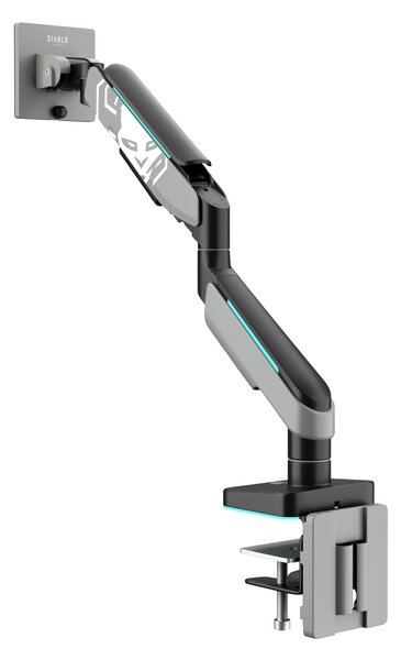 Supporto per monitor da 49" grigio-nero con LED RGB X-ARM