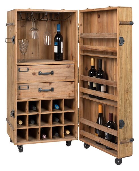Portabottiglie in legno di abete per 30 bottiglie, 50x109 cm Lico - Dutchbone