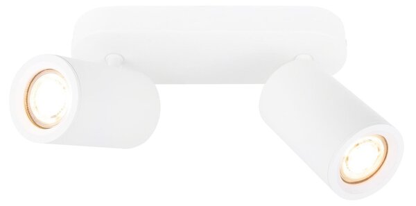 Ledvion, plafoniera LED bianca, rettangolare, 2 luci, attacco GU10, 3W, luce bianca fredda