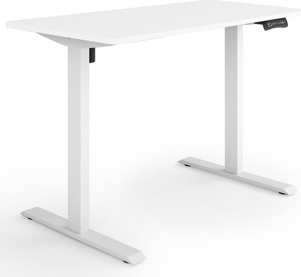 ESMART ETX-121WW 120x60 cm Bianco Scrivania ergonomica sit-stand Regolabile elettricamente in altezza in modo continuo 73,5-123,5 cm 3x memoria Promemoria attività Avvio/arresto graduale Montaggio rapido