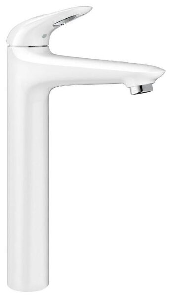 Miscelatore monocomando Grohe per lavabo EUROSTYLE DN 15, dimensione XL, maniglia a leva aperta in metallo bianco luna