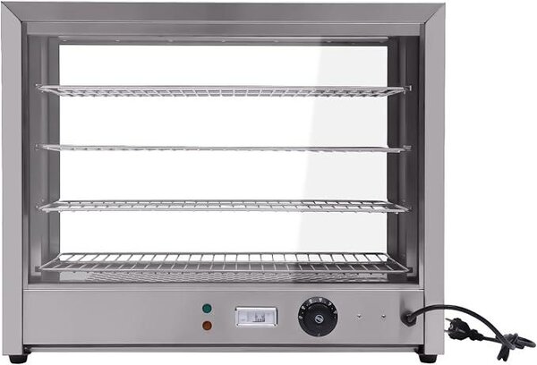 Vetrina refrigerata a 220 V, a quattro strati di isolamento, per uso commerciale, banco riscaldato, armadio riscaldante, dotato di spia di controllo della temperatura, con regolazione della temperatura tra 30 °C e 85 °C