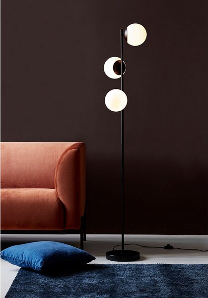 Lampada da terra Nordlux, Lilly, Nero, Soggiorno, Metallo, Scandinavo