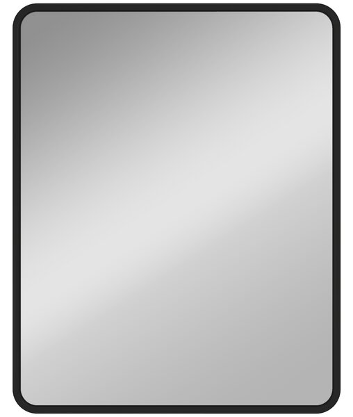HOMCOM Specchio da parete rettangolare, moderno con cornice in metallo, 50 x 40 cm, Nero | Aosom Italy
