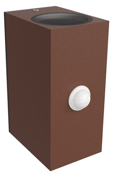 Applique GU10 con Sensore di Movimento IP65 Bidirezione - Corten
