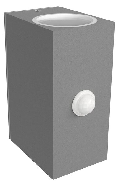 Applique GU10 con Sensore di Movimento IP65 Bidirezione - Grigia