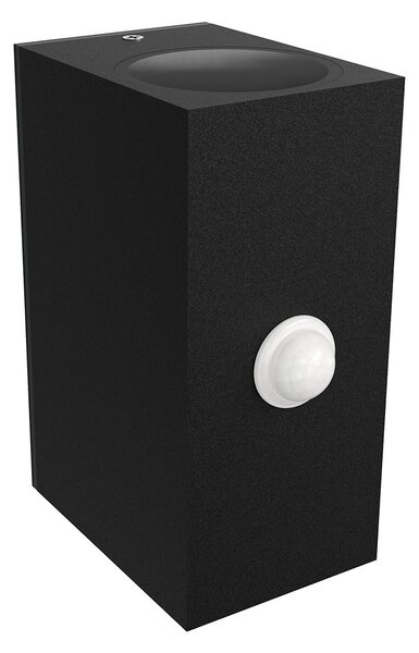 Applique GU10 con Sensore di Movimento IP65 Bidirezione - Nera