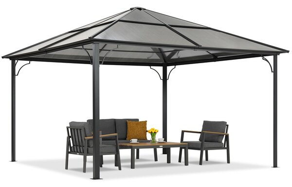 Gazebo da giardino moderno Santiago 4x4m Garden Point antracyt