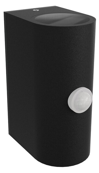 Applique Stondata 2xGU10 con Sensore di Movimento IP65 - Nera