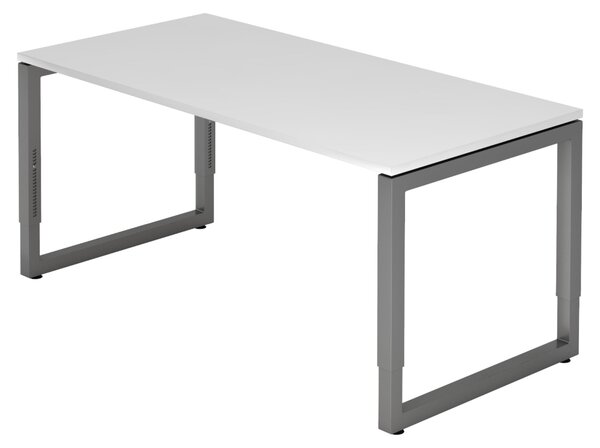 Bümö Scrivania Serie-R - Decorazione: bianco, dimensioni: 160 x 80 cm, struttura: grafite