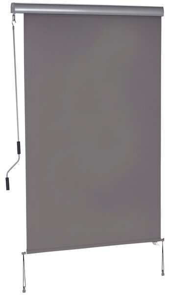 Outsunny Tenda Avvolgibile Parasole con Manovella, Installazione a Muro o Soffitto, 120x200cm, Grigio|Aosom