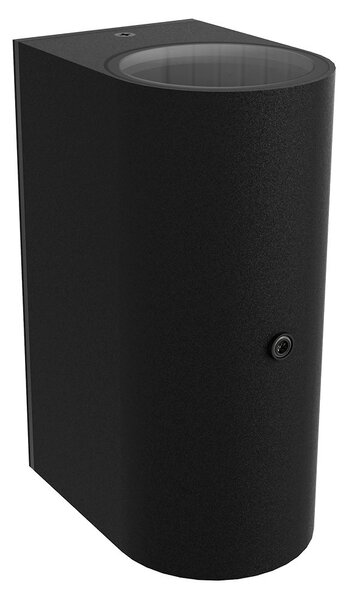 Applique Stondata 2xGU10 con Sensore Crepuscolare IP65 - Nera
