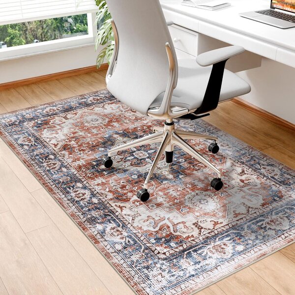Sedie da ufficio, dimensioni 90 x 120 cm, colore rosso, antiscivolo, adatte per il gaming, con rotelle, ideali per l'ufficio e il computer
