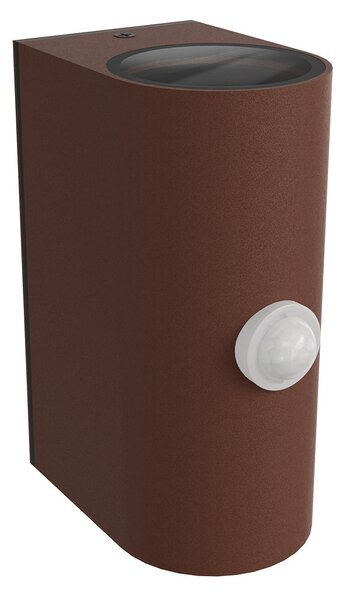 Applique Stondata 2xGU10 con Sensore di Movimento IP65 - Corten