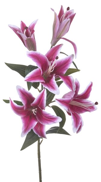 Set 3 Rami Artificiali Lilium Composto da 5 Fiori H 100 cm