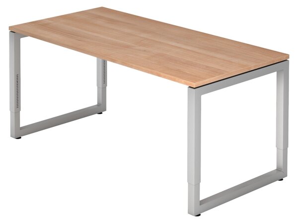 Bümö Scrivania Serie-R - Struttura: argento, dimensioni: 160 x 80 cm, decorazione: noce