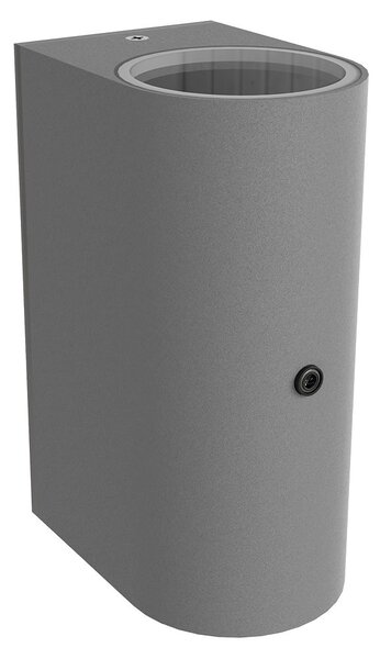 Applique Stondata 2xGU10 con Sensore Crepuscolare IP65 - Grigia