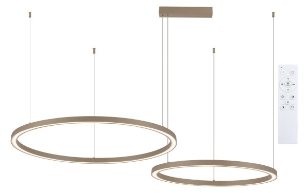 Brilagi - Lampadario a sospensione dimmerabile su cavo PORTOFINO LED/98W/230V beige + telecomando