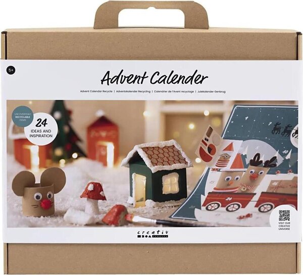 Set di artigianato per il calendario dell'Avvento con 24 piccoli lavoretti per bambini