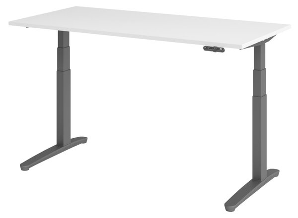 Scrivania elettrica bümö XBHM - Decorazione: bianco, dimensioni: 160 x 80 cm, struttura: grafite
