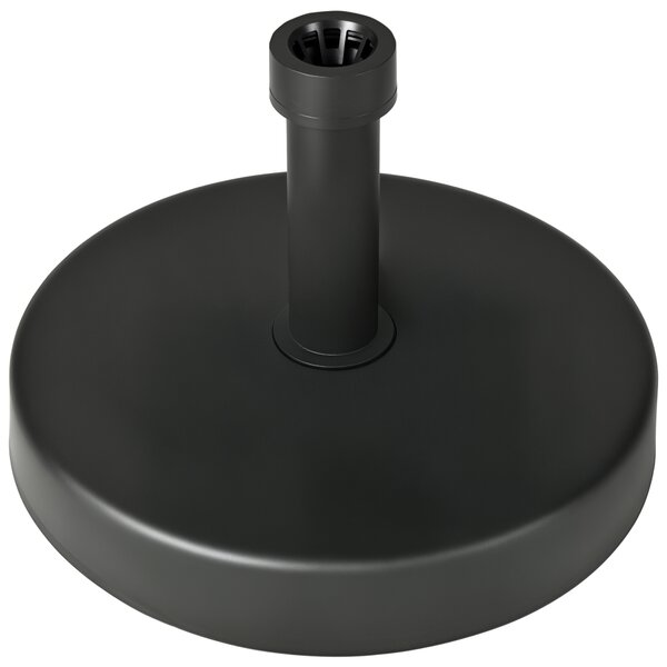 Outsunny Base per Ombrellone da Giardino in Plastica PP Nero, Fino a 18kg, Ø45x33 cm, Robusta e Elegante|Aosom