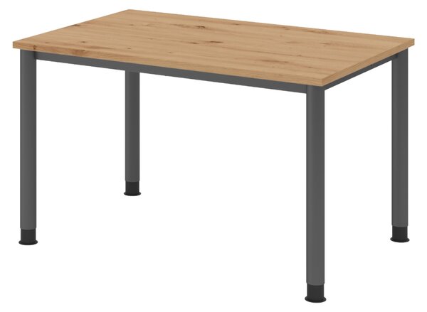Scrivania bümö Serie H - Finitura: rovere nodato, Dimensioni: 120 x 80 cm, Struttura: grafite